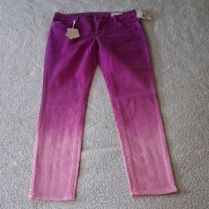 New Two by Vince Camuto Purple to Pink Ombre Skinny Jeans